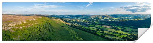 A View across Bamford Edge Print by Apollo Aerial Photography