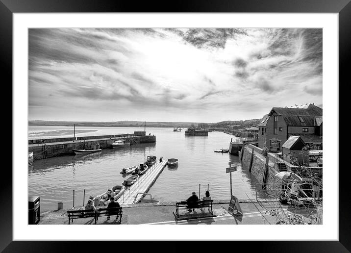 Padstow Cornwall Framed Mounted Print by kathy white