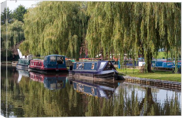 Cheshire's Tranquil River Voyage Canvas Print by Wendy Williams CPAGB