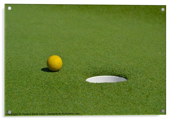 Mini golf course Acrylic by Paulina Sator
