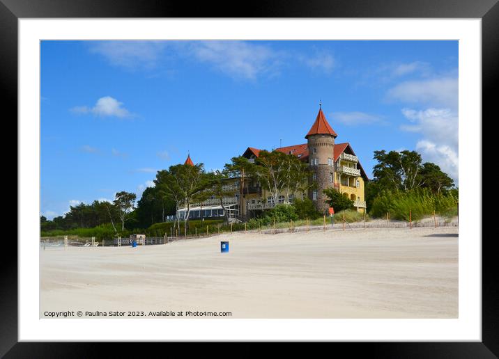 Castle on the beach. Leba beach, Poland Framed Mounted Print by Paulina Sator