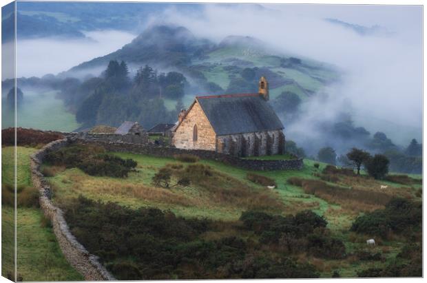 Llandecwyn church Canvas Print by Rory Trappe