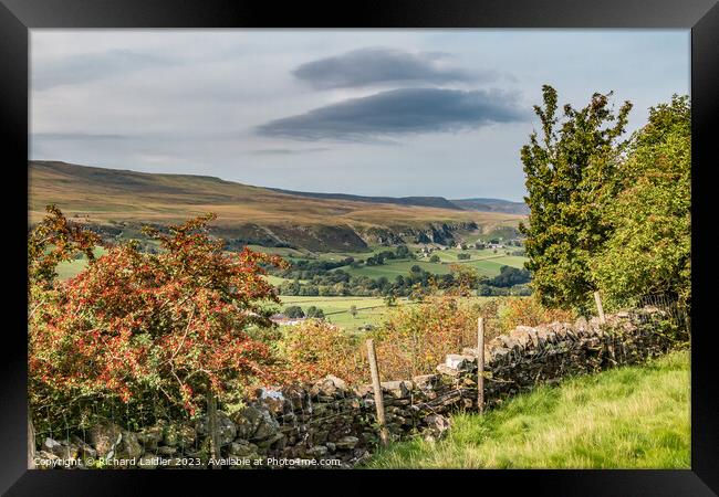 A Touch of Autumn on Middle Side, Teesdale Framed Print by Richard Laidler
