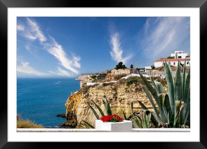 High Above Carvoeiro Beach Algarve Framed Mounted Print by RJW Images