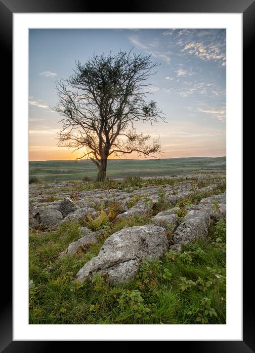 Malham Sunset Framed Mounted Print by Jed Pearson
