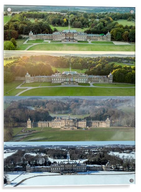 Wentworth Woodhouse Through The Seasons Acrylic by Apollo Aerial Photography