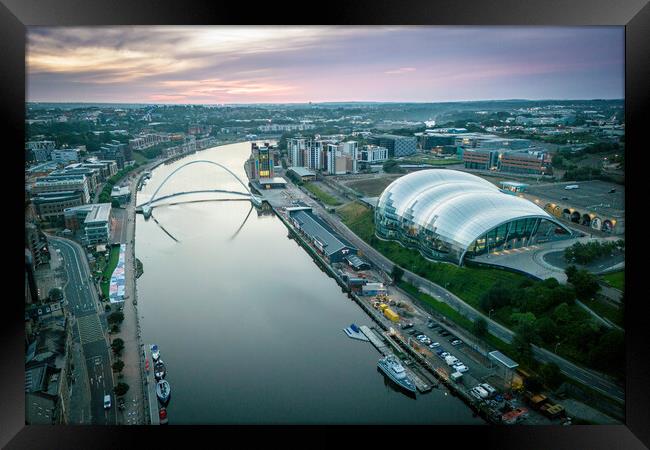 Newcastle Tyne View Framed Print by Apollo Aerial Photography