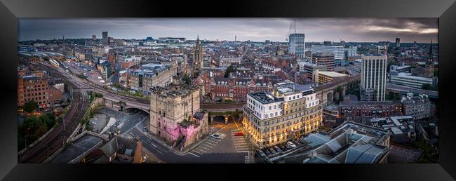 The City of Newcastle Framed Print by Apollo Aerial Photography