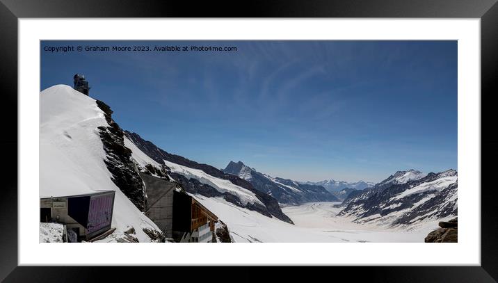 Jungfraujoch and Aletsch Glacier Framed Mounted Print by Graham Moore
