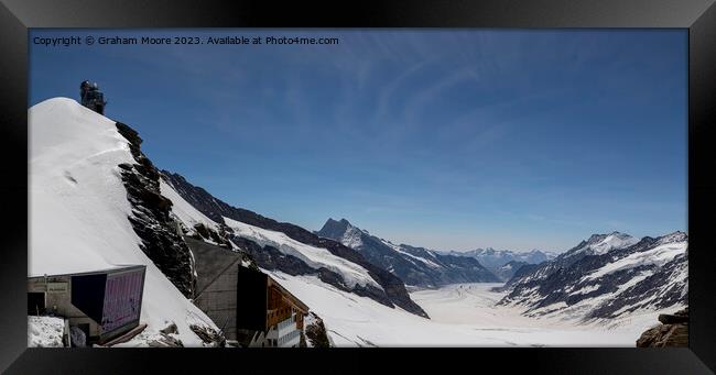 Jungfraujoch and Aletsch Glacier Framed Print by Graham Moore