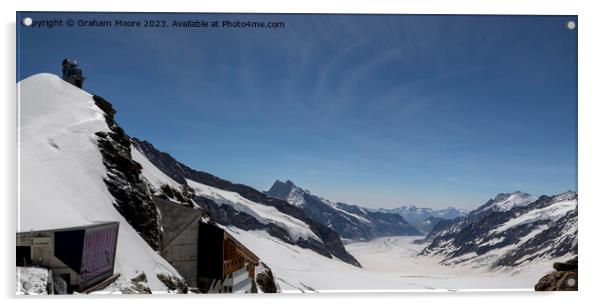 Jungfraujoch and Aletsch Glacier Acrylic by Graham Moore