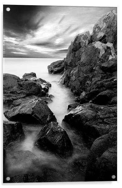Rocks to Sea Acrylic by Keith Thorburn EFIAP/b