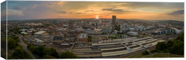 Sheffield Sunset Panorama Canvas Print by Apollo Aerial Photography