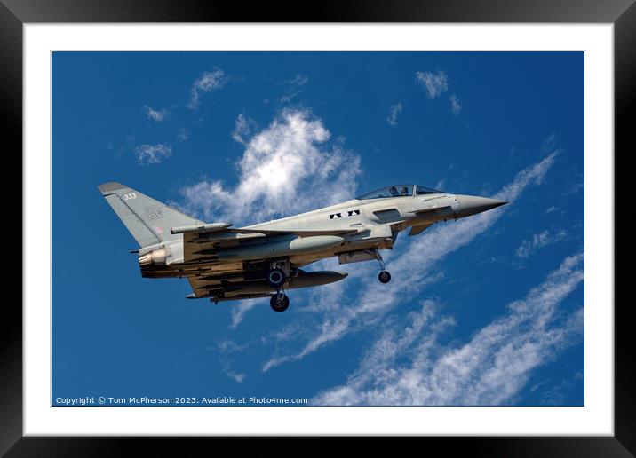 Battle-Ready Eurofighter Typhoon Framed Mounted Print by Tom McPherson