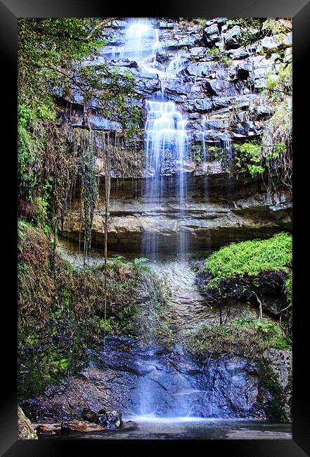 Tranquil Waterfall Framed Print by Clare FitzGerald