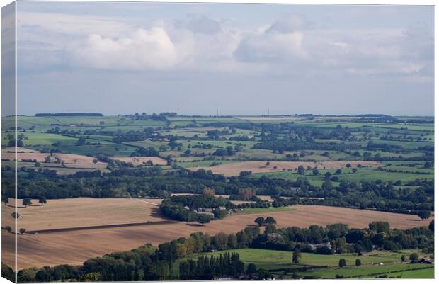 Outdoor fields and rolling countryside Canvas Print by Helen Reid