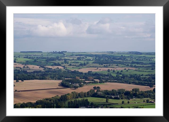 Outdoor fields and rolling countryside Framed Mounted Print by Helen Reid