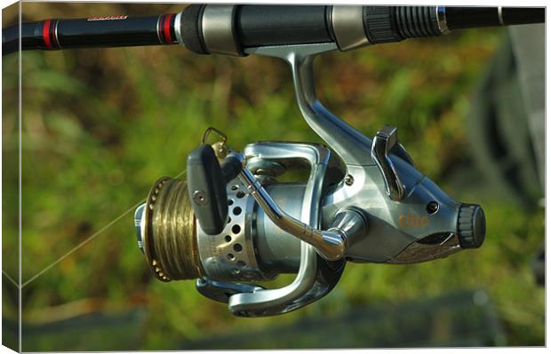Fishing reel Canvas Print by Mandy Rice