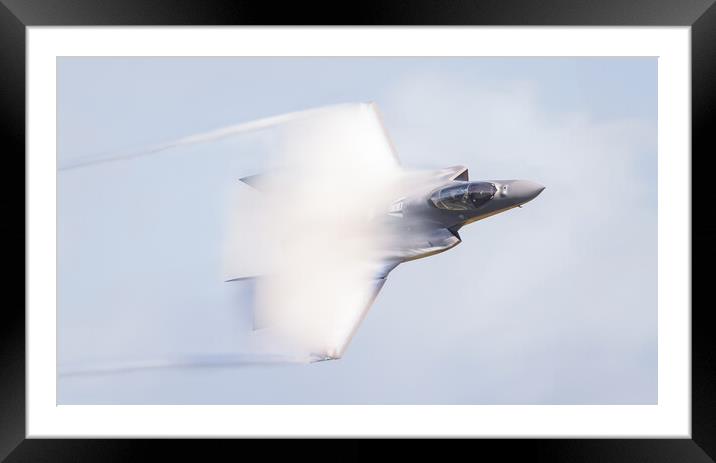 An F35A covered in wing fluff Framed Mounted Print by Rory Trappe