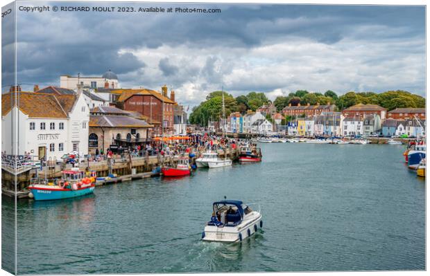 Weymouth Harbour in Dorset Canvas Print by RICHARD MOULT