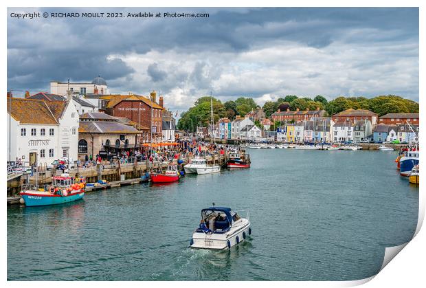 Weymouth Harbour in Dorset Print by RICHARD MOULT