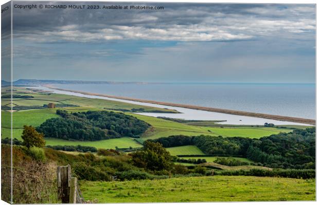 Chesil Beach and the Fleet Dorset Canvas Print by RICHARD MOULT