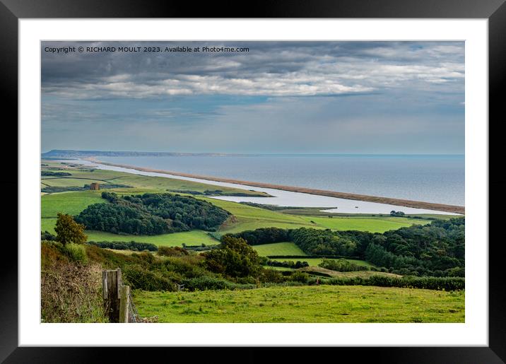 Chesil Beach and the Fleet Dorset Framed Mounted Print by RICHARD MOULT