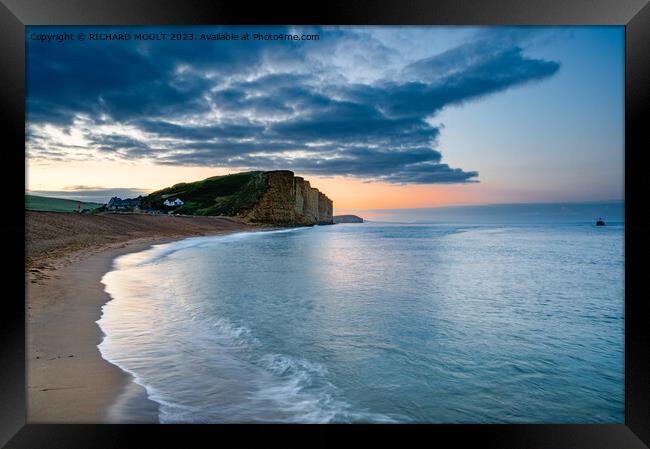West Bay Dorset at Sunrise Framed Print by RICHARD MOULT