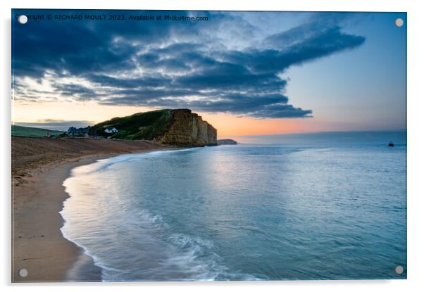 West Bay Dorset at Sunrise Acrylic by RICHARD MOULT