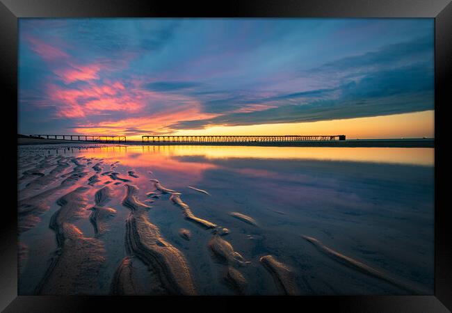 Sunrise ripples in the sand Framed Print by Kevin Winter
