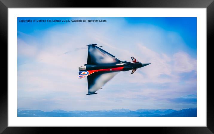 Euro fighter typhoon Framed Mounted Print by Derrick Fox Lomax