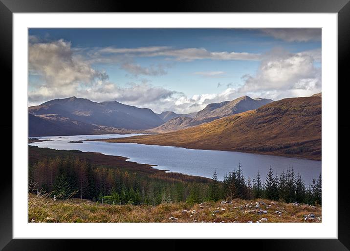 Highland view Loch Loyne Framed Mounted Print by Gary Eason