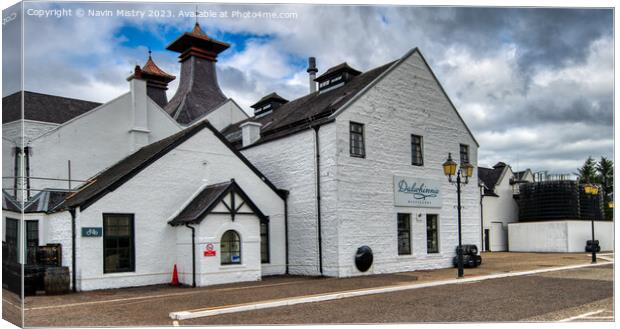 The Dalwhinnie Distillery, Highlands Canvas Print by Navin Mistry