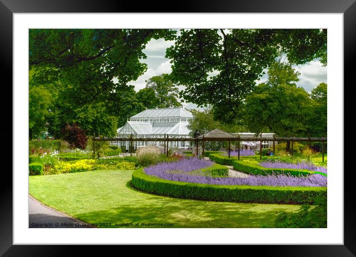 Greenhead Park in Huddersfield  Framed Mounted Print by Alison Chambers