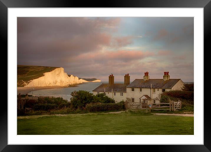 Seven Sisters Coastguard Cottages Framed Mounted Print by Phil Clements