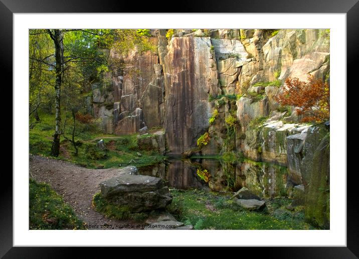 Bolehill Quarry Framed Mounted Print by Alison Chambers