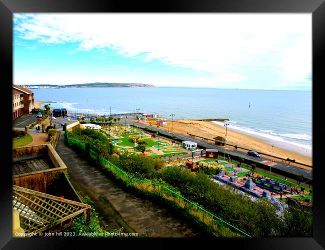 Serene Shanklin Seafront Scene Framed Print by john hill