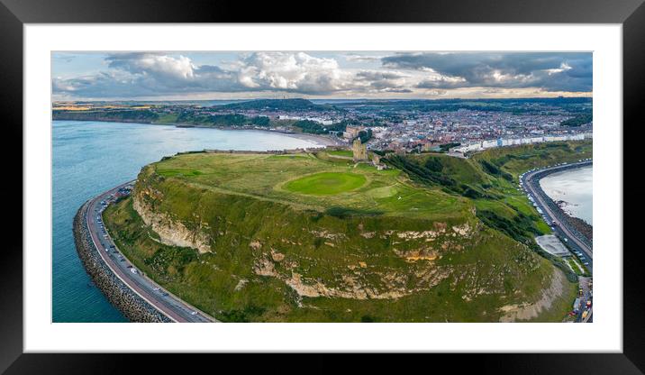 Scarborough By Drone Framed Mounted Print by Apollo Aerial Photography