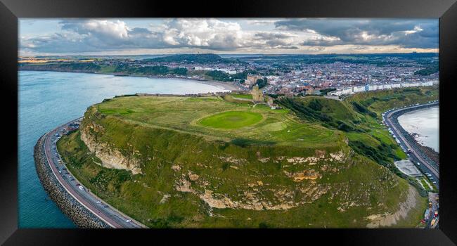 Scarborough By Drone Framed Print by Apollo Aerial Photography