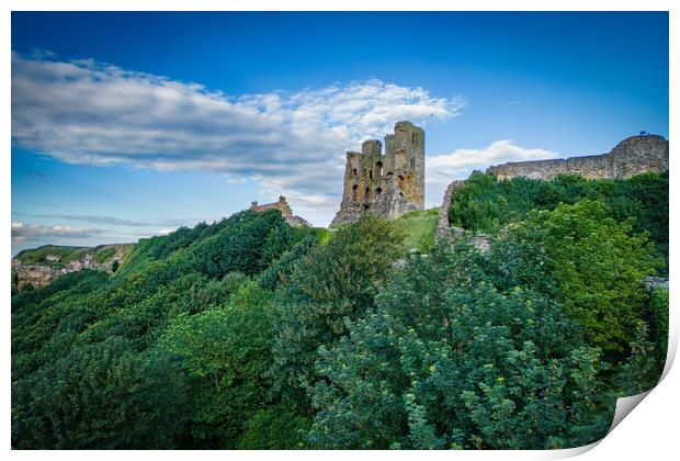 Scarborough Castle Print by Apollo Aerial Photography