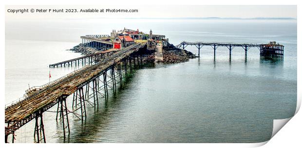 The Old Pier Weston-super-Mare Print by Peter F Hunt
