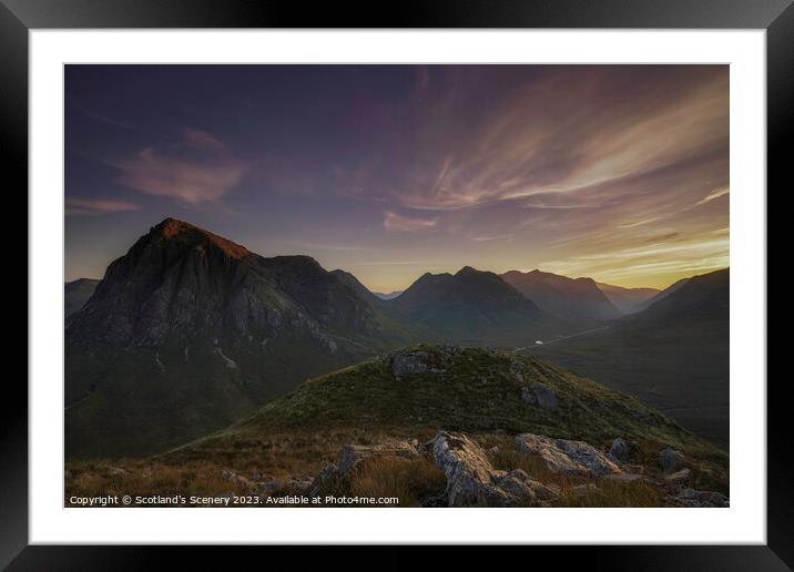 Glencoe, Highlands Scotland Framed Mounted Print by Scotland's Scenery