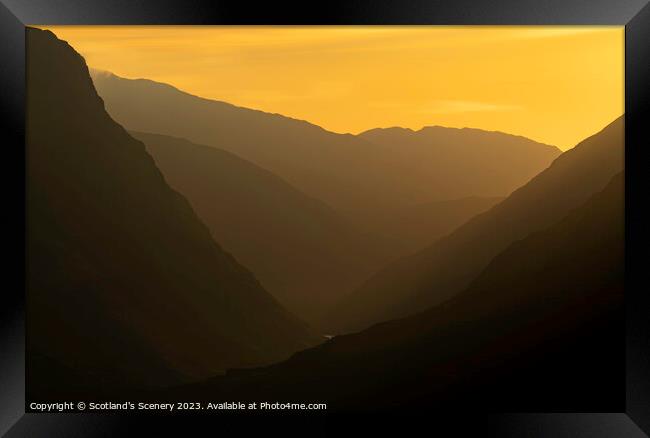 Glencoe sunset, Scotland. Framed Print by Scotland's Scenery