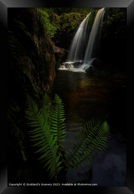 Campsie glen waterfalls. Framed Print by Scotland's Scenery