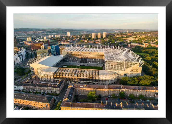 St James Park NUFC Framed Mounted Print by Apollo Aerial Photography