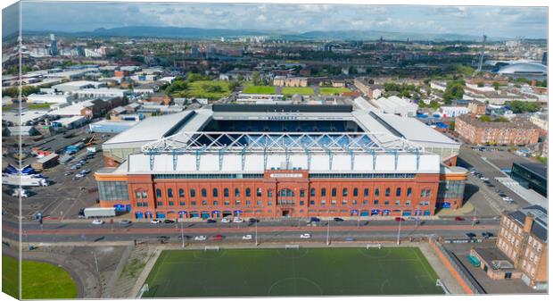 Ibrox Glasgow Rangers FC Canvas Print by Apollo Aerial Photography