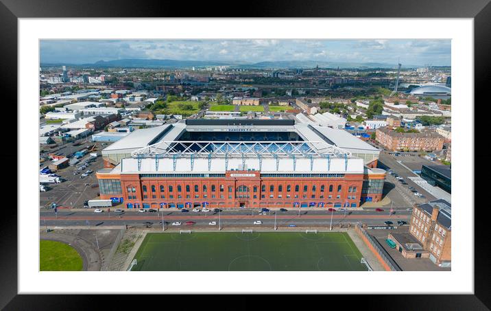 Ibrox Glasgow Rangers FC Framed Mounted Print by Apollo Aerial Photography