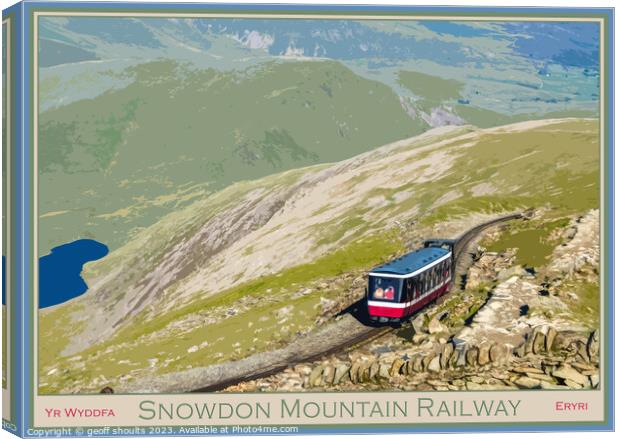 Snowdon Mountain Railway Canvas Print by geoff shoults