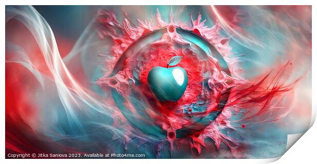 Etheral apple  Print by Jitka Saniova
