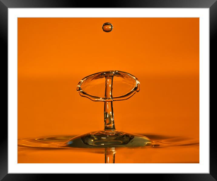 Water droplet globe Framed Mounted Print by David Martin